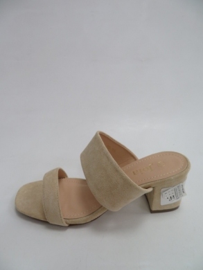 Klapki damskie na obcasie (36-41) 195 BEIGE