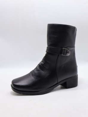 Botki damskie ocieplane na obcasie (37-42) B702 BLACK