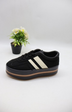 Buty sportowe damskie na płaskim (36-41) GB025 BLACK