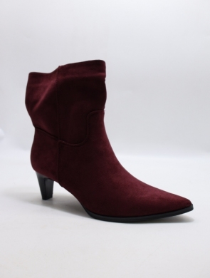 Botki damskie ocieplane na obcasie (36-41) 6372 BROWN