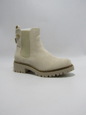Botki damskie ocieplane na płaskim (36-41) ZY023 BEIGE/DANIM