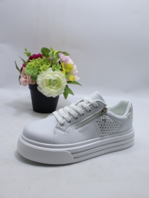 Buty sportowe damskie na płaskim (37-41) LXC8623 WHITE