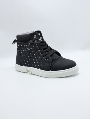 Botki damskie ocieplane na płaskim (36-41) 81312-3 BLACK