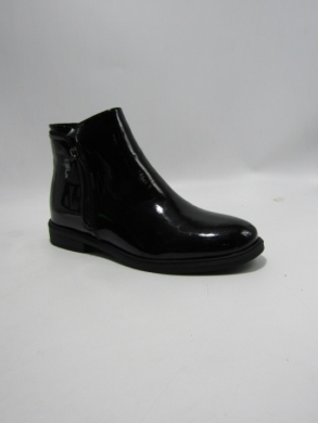 Botki damskie ocieplane na płaskim (36-41) 6052-1J BLACK