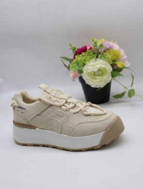 Buty sportowe damskie na płaskim (36-41) BL388 BEIGE
