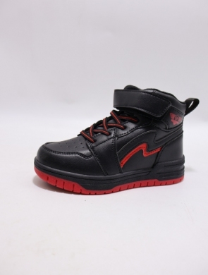 Botki chłopięce (26-31) Q381 BLACK/RED