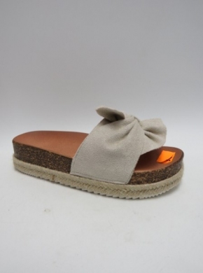 Klapki damskie na koturnie (36-41) DF852 BEIGE