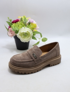 Mokasyny damskie na płaskim (36-41) 0907 KHAKI
