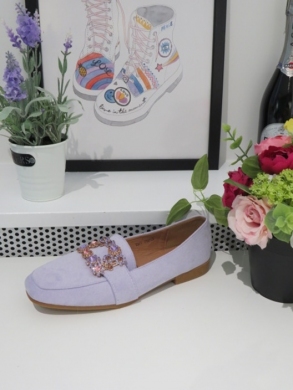 Mokasyny damskie na płaskim (36-41) 7967 PURPLE
