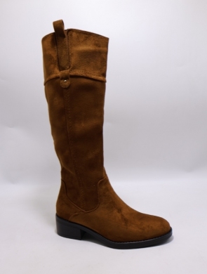 Kozaki damskie ocieplane na płaskim (36-41) 68180 CAMEL