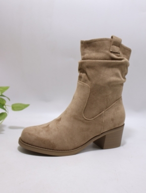 Botki damskie ocieplane na obcasie (36-41) H2506B KHAKI