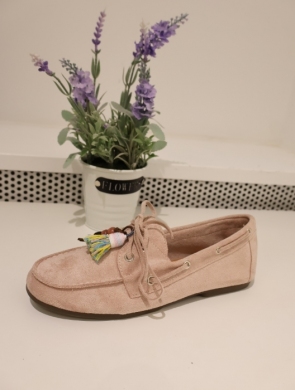 Mokasyny damskie na płaskim (36-41) QQ276 PINK