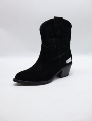 Botki damskie na obcasie (36-41) 6339A BLACK