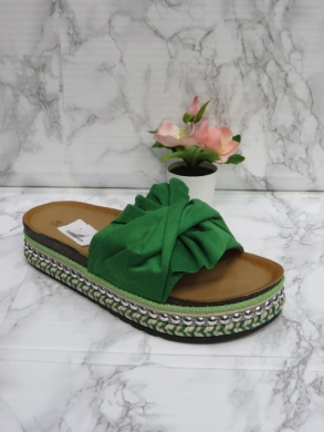 Klapki damskie na koturnie (36-41) H85 GREEN