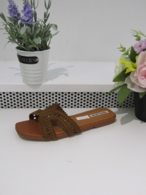 Klapki damskie na płaskim (36-41) C279 CAMEL