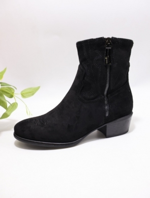 Botki damskie ocieplane na obcasie (36-41) CL-9156 BLACK