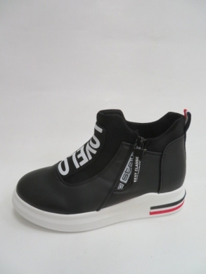 Sneakersy damskie wysokie (36-41) 6803-1 BLACK