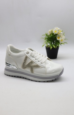 Buty sportowe damskie na płaskim (36-41) 0-1667 WHITE