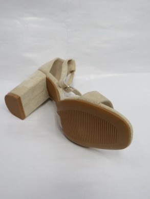 Sandały damskie na obcasie (36-41) 1-221 BEIGE