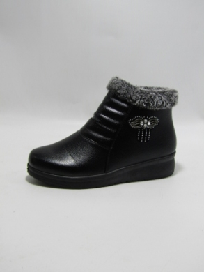 Botki damskie ocieplane na płaskim (36-41) A03 BLACK