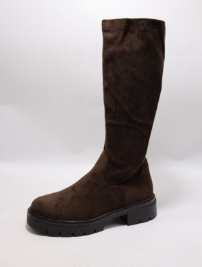 Kozaki damskie na płaskim (36-41) 5828-1 BROWN