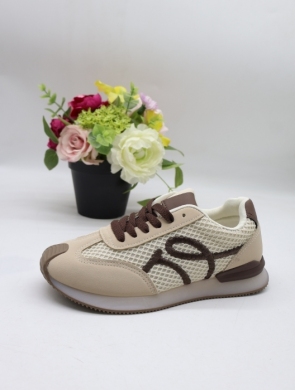 Buty sportowe damskie na płaskim (36-41) WX-186 BROWN