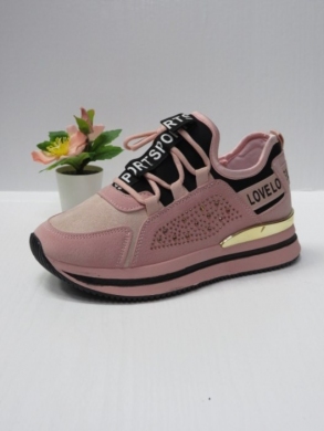 Buty sportowe damskie na koturnie (36-41) 6830-7 LPINK