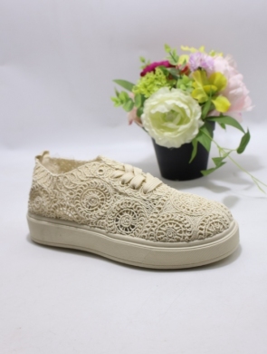 Buty sportowe damskie na płaskim (36-41) 88-130 BEIGE