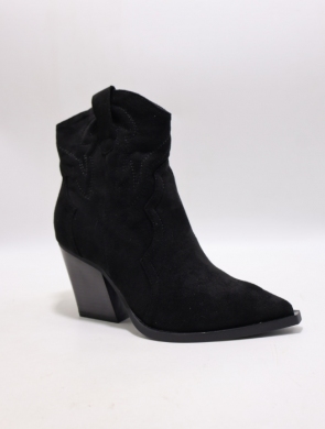 Botki damskie na obcasie (36-41) 7667 BLACK