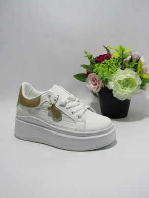 Buty sportowe damskie na płaskim (36-41) 8913 WH/KHAKI