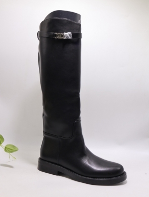 Kozaki damskie na płaskim (36-41) C-362 BLACK