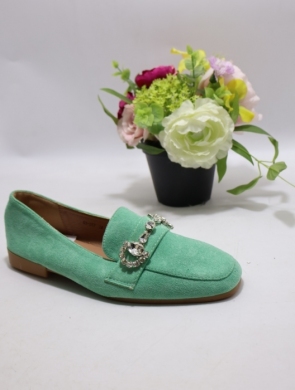 Mokasyny damskie na płaskim (36-41) H8-257 GREEN