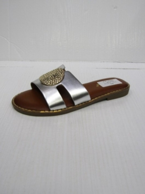 Klapki damskie na płaskim (36-41) HXD-26 SILVER