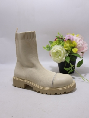 Botki damskie na płaskim (36-41) R187 BEIGE