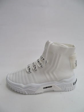 Sneakersy damskie wysokie (36-41) LA136 WHITE