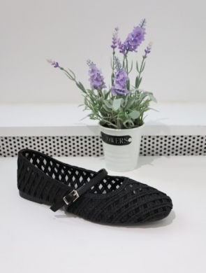 Baleriny damskie (36-41) 77-683 BLACK