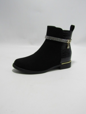 Botki damskie ocieplane na płaskim (36-41) AM7511 BLACK
