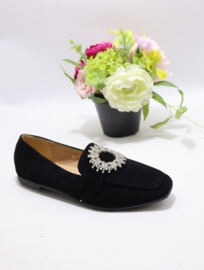Mokasyny damskie na płaskim (36-40) G0-106 BLACK