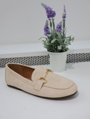 Mokasyny damskie na płaskim (36-41) QQ277 BEIGE