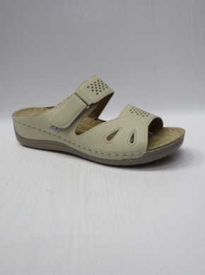 Klapki damskie na koturnie (36-42) 684-15 BEIGE