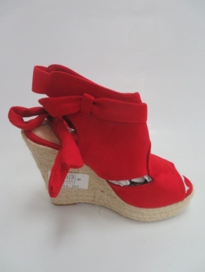 Sandały damskie na koturnie (36-41) 100-710 RED