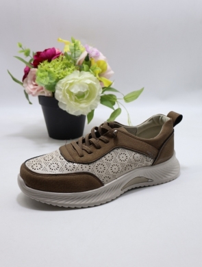 Buty sportowe damskie na płaskim (36-41) BK-619 BROWN