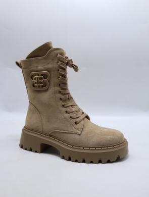 Botki damskie ocieplane na płaskim (36-41) QH7831 BEIGE