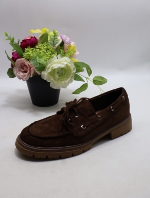 Mokasyny damskie na płaskim (36-41) 9727 BROWN