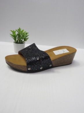 Klapki damskie na koturnie (36-41) 20066 BLACK
