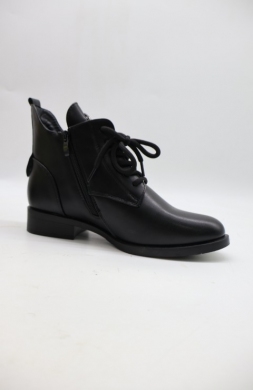 Botki damskie ocieplane na płaskim (36-41) 2637-1 BLACK
