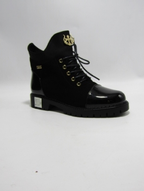 Botki damskie ocieplane na płaskim (36-41) SG875 BLACK
