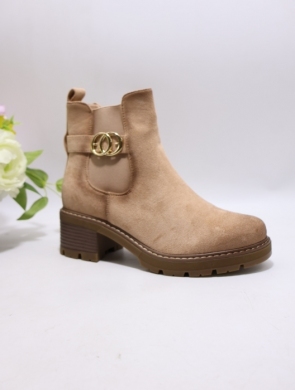 Botki damskie ocieplane na obcasie (36-41) SA3106-12 KHAKI