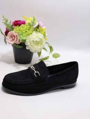 Mokasyny damskie na płaskim (36-41) H8-1053 BLACK
