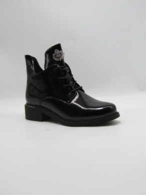Botki damskie ocieplane na płaskim (37-42) SA726- 2BLACK